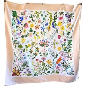 Gucci Vintage Vittorio Accornero Floral Silk Scarf